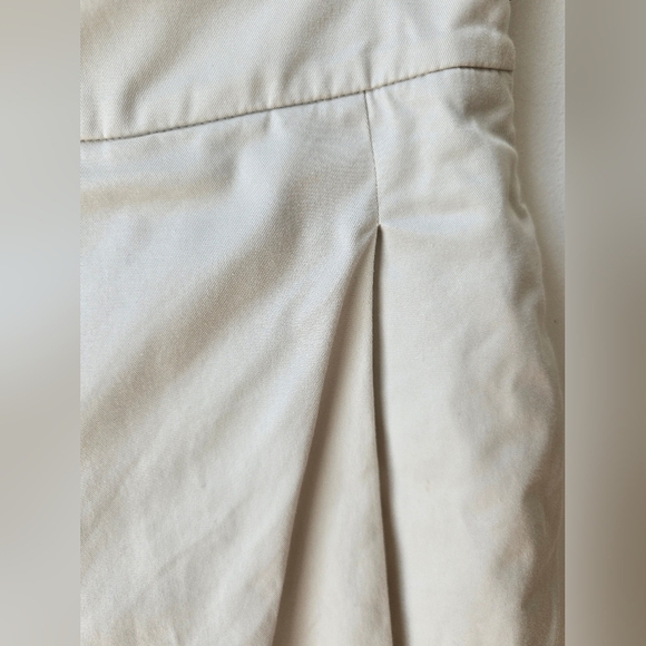 Stefanel Off-White Cream Chinos Culottes Ankle Cotton Pants Wide Legs Size 6 M S - Picture 2 of 9